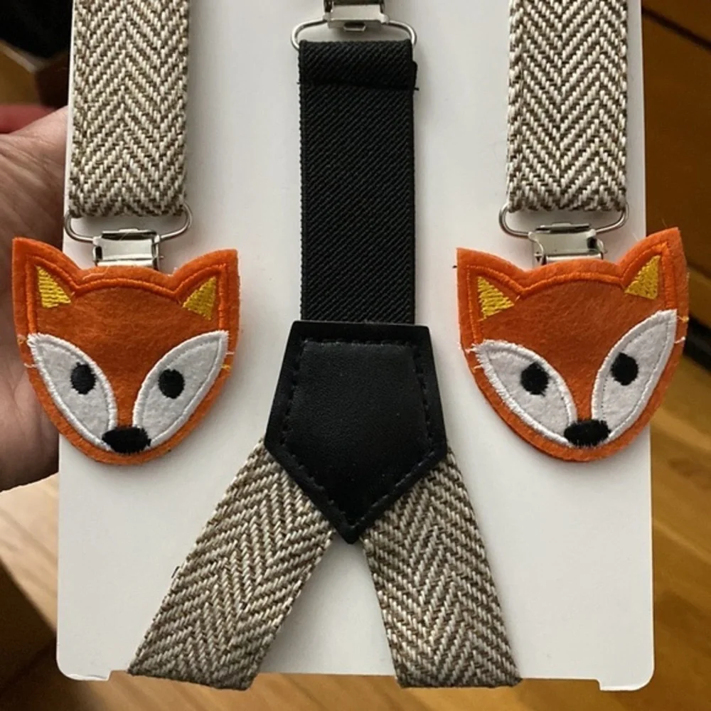 Rising Star Matching Bow Tie & Suspenders Fox Plaid
